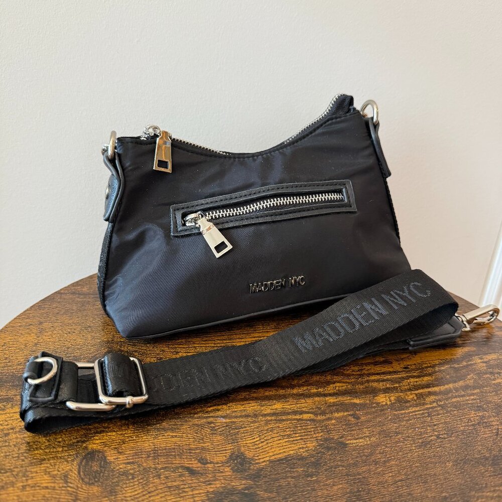 Black Madden NYC Women's Chain Crossbody Handbag